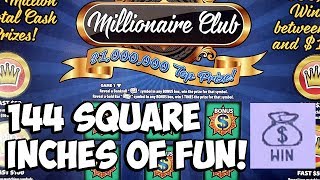 144 Square Inches of FUN! NEW $20 Millionaire Club ✦ TEXAS LOTTERY Scratch Off Tickets