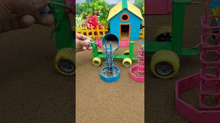😱 Real Working Mini Tractor Making Cement Pillar | Amazing DIY Construction Machine 🚜 #shorts