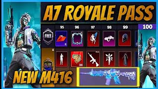 A7 ROYAL PASS REWARDS \/ MUMMY M416 BETTER THAN GLACIER M416 \/ 1 TO 100 REWARDS ( BGMI )😵