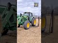 How a Tractor Safely Passes Through a Hay Feeder Fence #9work