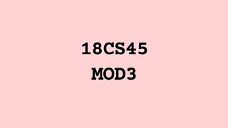 18CS45 MODULE 3 OBJECT ORIENTED CONCEPTS (OOC) | VTU 4th SEM CSE