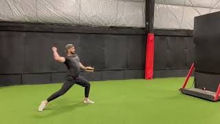 Horizontal Catch Step Back Baseball Throws