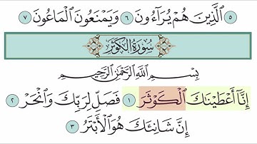 سورة الكوثر آية (1)