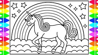 unicorn drawing draw sketches coloring drawings pages paintingvalley