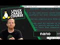 Linux crash course  nano diteur de texte en ligne de commande