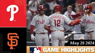 Philadelphia Phillies Vs. San Francisco Giants GAME HIGHLIGHTS May 28, 2024 | 2024 MLB Season