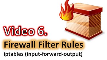 Video 6. Firewall Filter Rules | iptables -(input-forward-output)