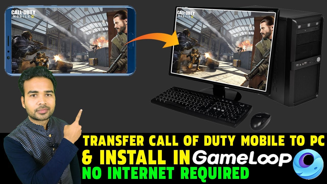 How to transfer COD Mobile to PC in HINDI | Call Of Duty Mobile Offline ...