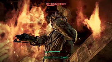 Fallout 4  Boston Public Library fight Super mutants vs robots