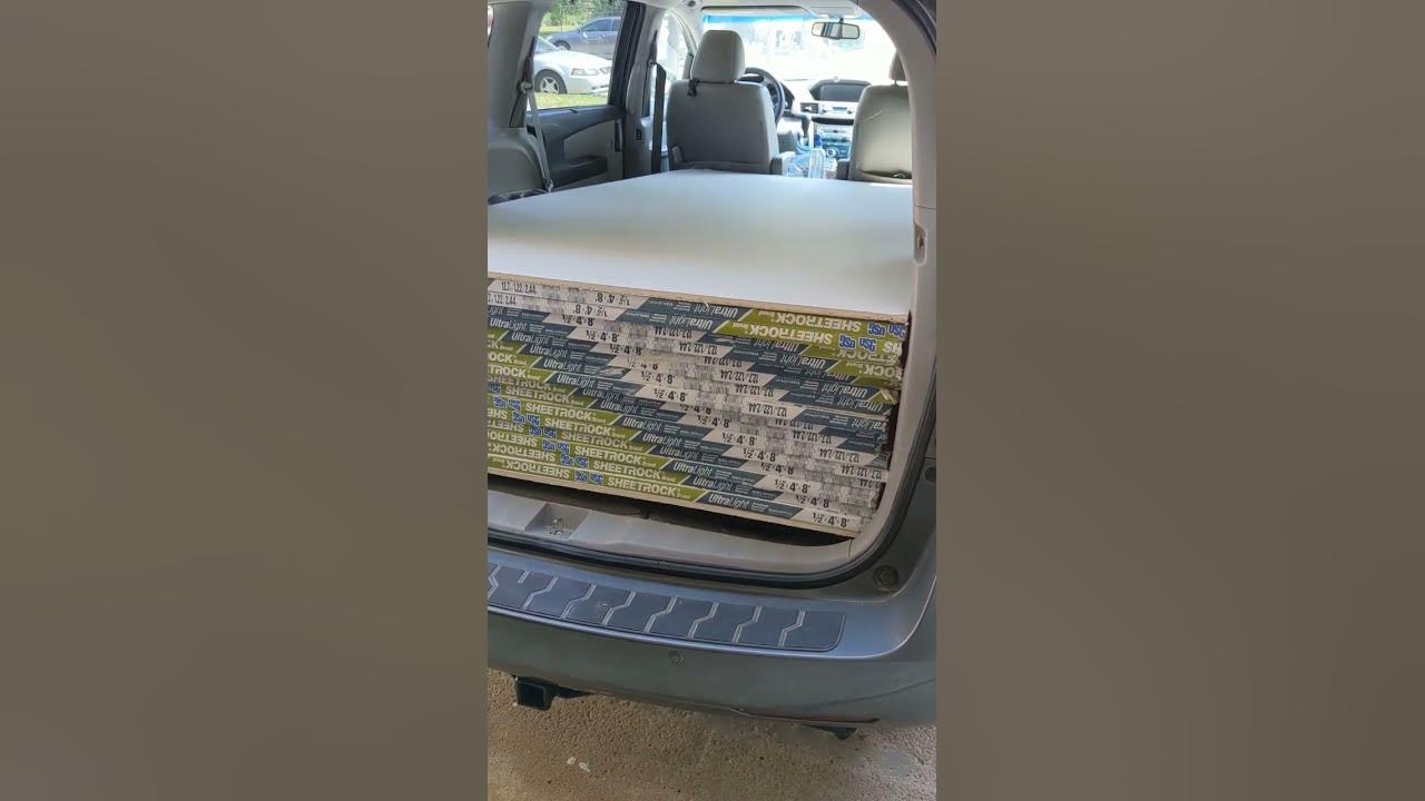 Can full 4x8 sheets of drywall fit in a honda odyssey minivan 