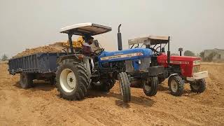 New Holland 3630 Special Edition    Tractor with Mud Loder Machine Full loaded trolley