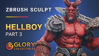 Zbrush Sculpting & Posing - Hellboy Statue - Part 3