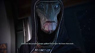 Wrex showing off his negotiation skills. 