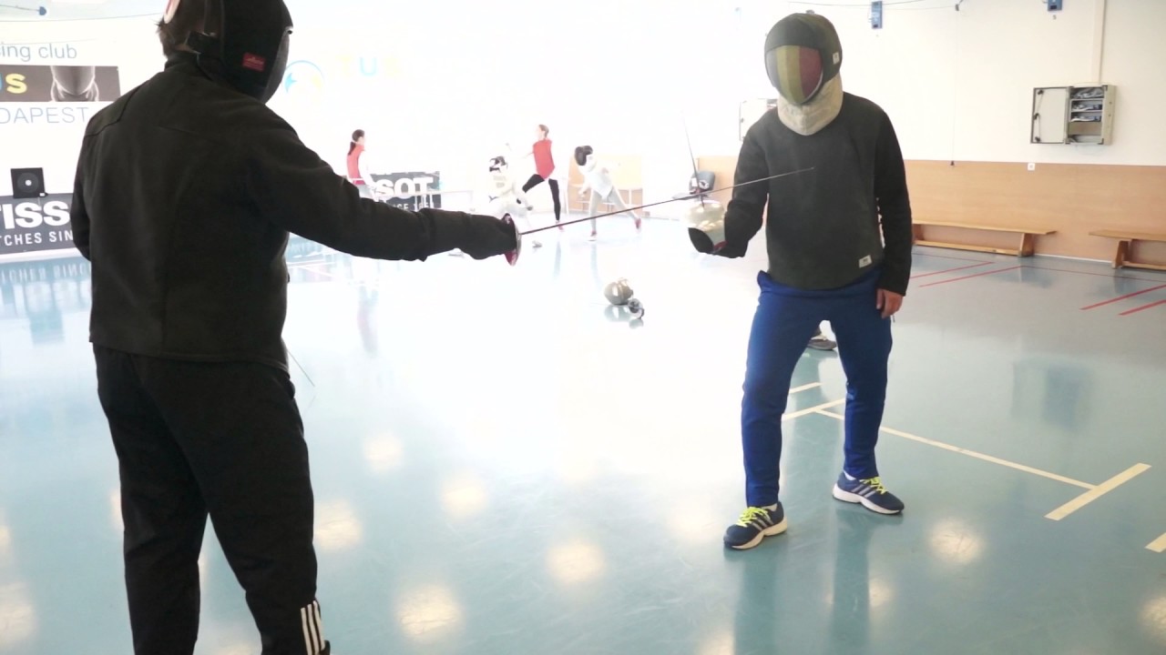 Sabre parry quarte with step back YouTube