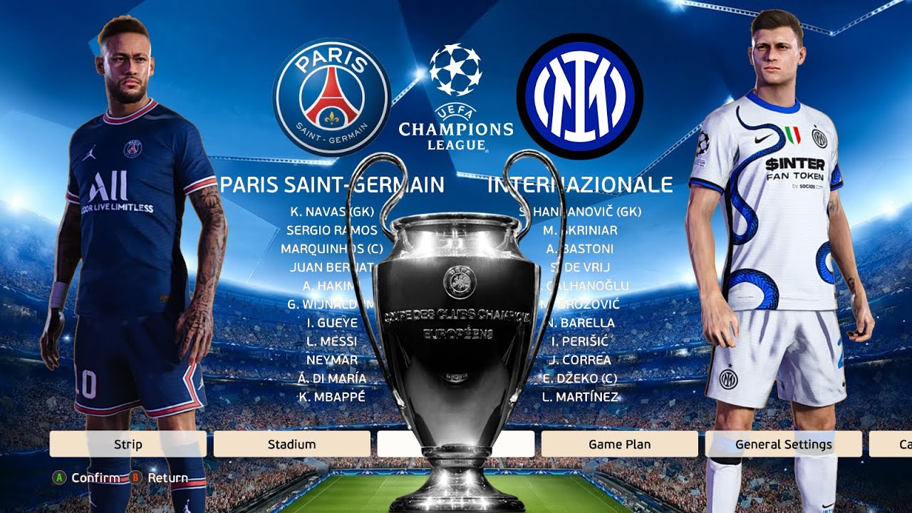 PSG vs Inter Milano - UEFA Champions League UCL | eFootball PES 2021 | Messi vs Inter