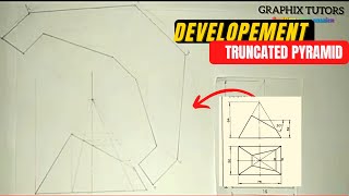 Development of a truncated rectangle pyramid (technical drawing) pt 5