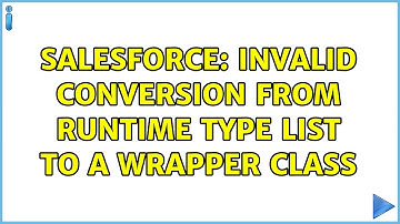 Salesforce: Invalid conversion from runtime type List＜ANY＞ to a wrapper class