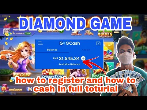 DIAMOND GAME || HOW TO REGISTER AND HOW TO CASH IN FULL VIDEO TUTORIAL || FREE ₱60 COINS