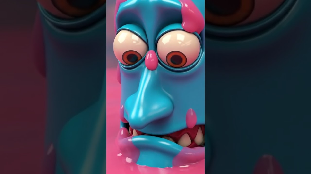 Cursed Melt | Weirdcore Face in Pink Goo 💗 (3D Surreal Horror Loop)