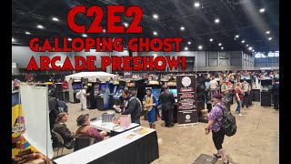 C2E2 live set up at THE GALLOPING GHOST ARCADE BOOTH!