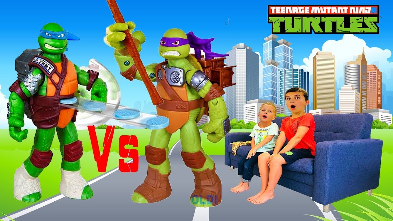 ЧЕРЕПАШКИ НИНДЗЯ - Распаковка МИКРОБАЗЫ ЛЕО ДОННИ МИККИ РАФА! Мультик ...