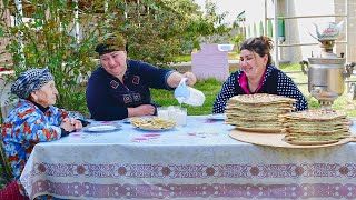 Nine Ile Birlikte Sebzeli Kutab Pişiriyoruz Köy Işleri Azerbaycan