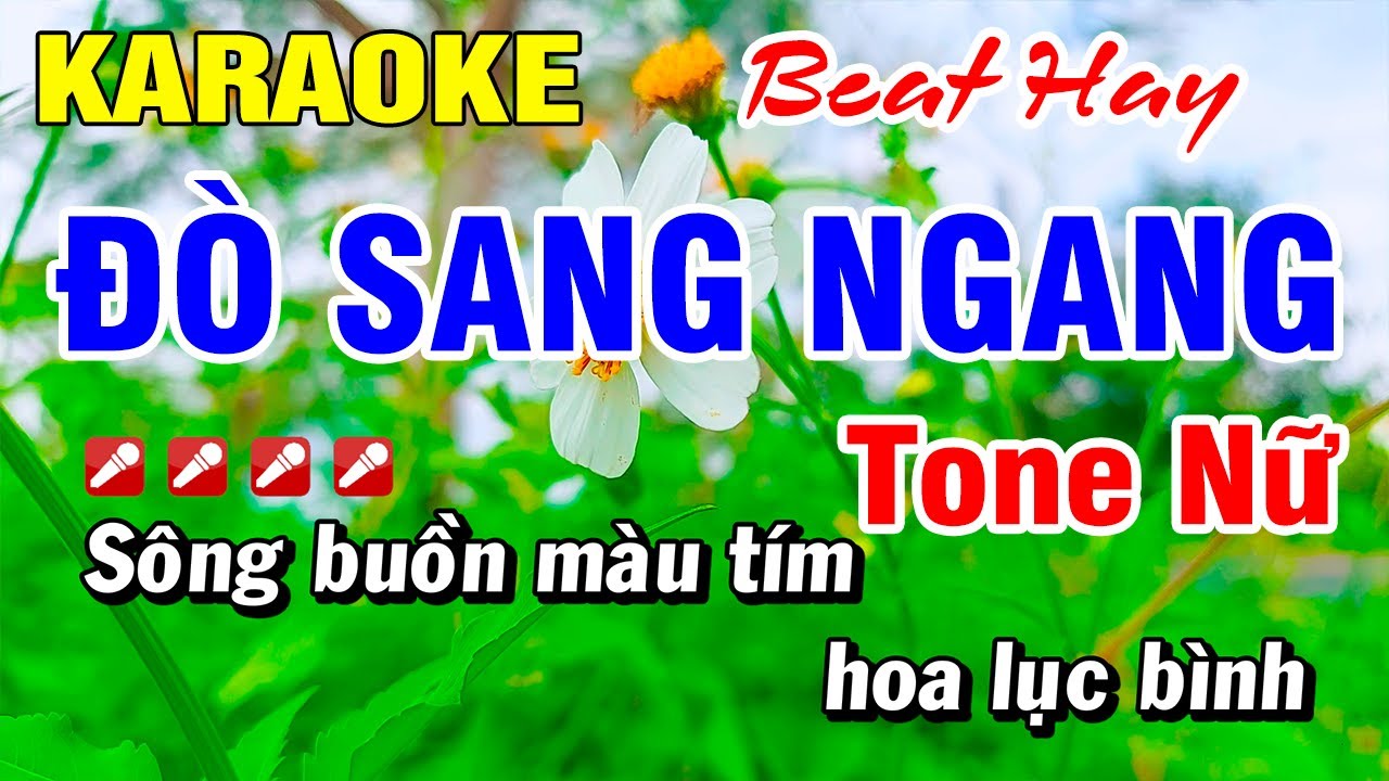 Karaoke Đò Sang Ngang (Beat Hay) Tone Nữ Nhạc Sống | Hoài Phong Organ