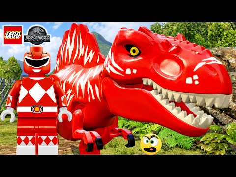 LEGO Jurassic World - I MADE THE RED POWER RANGER DINOSAUR