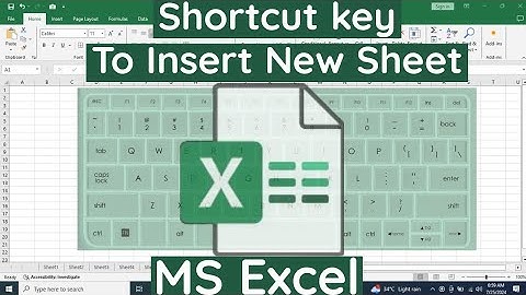 Shortcut Key to Insert New Sheet in MS Excel | Keyboard shortcut to Add Sheet in MS Excel