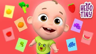Rainbow Veggie Song 🎨 Learn colors! | Kids Songs and Nursery Rhymes | Hello Tiny