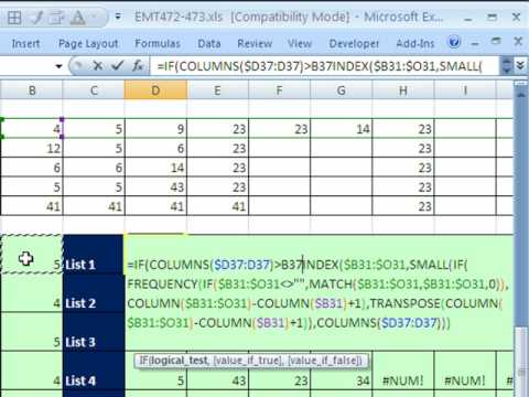 excel magic trick 473 extract unique records with formula complex