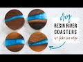 DIY Resin River Coasters With &quot;FAUX” Live Edge Wood