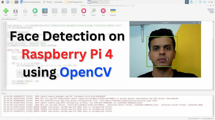 Face Detection on Raspberry Pi 4 using OpenCV and Camera Module #raspberrypi