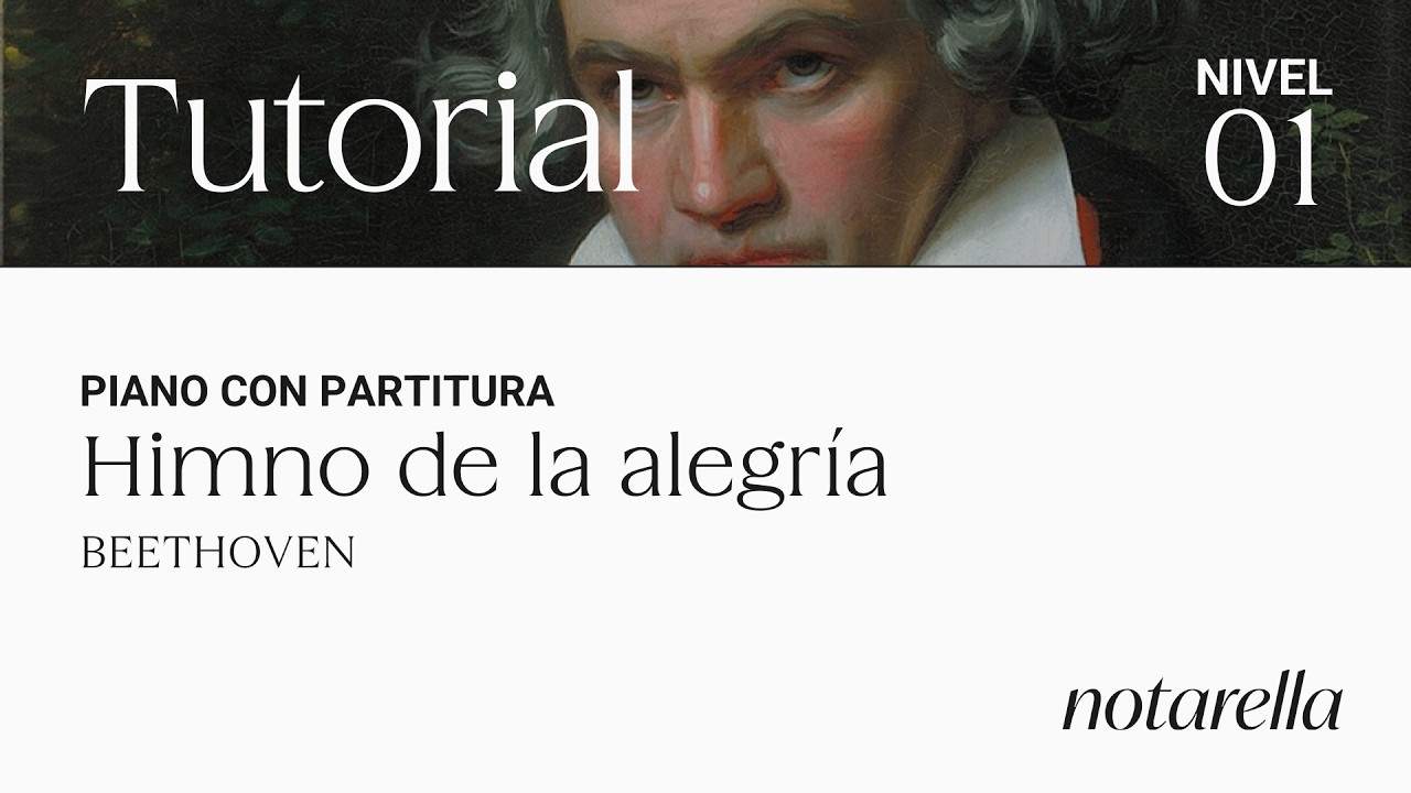 Aprende fácil a tocar el Himno de la Alegría de BEETHOVEN. Tutorial. Nivel 1/5.