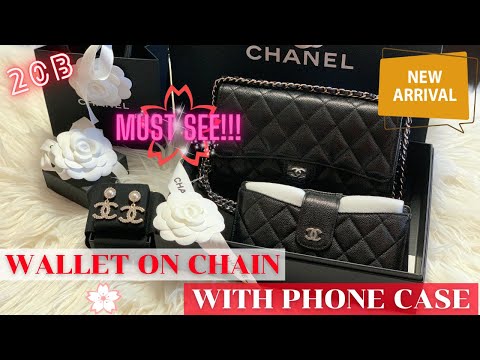 Chanel 20B Unboxing New Wallet On Chain With Phone Case, What fits