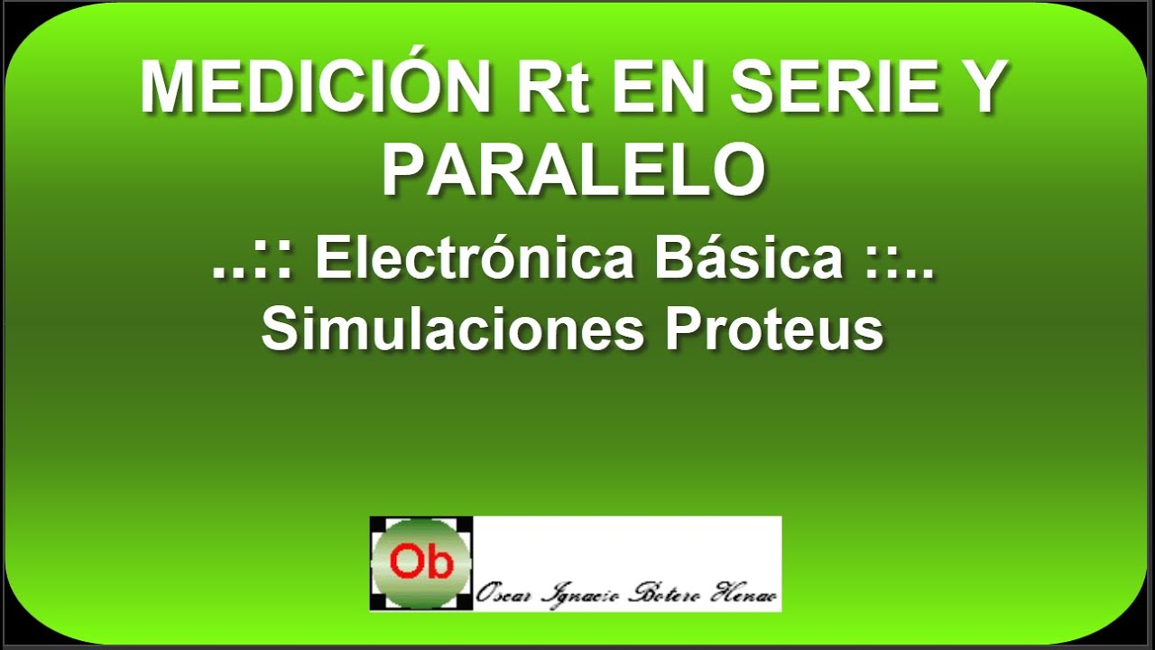 Modelo Rtc En Prooteus Medición Rt en Serie y Paralelo - Simulación Proteus - YouTube