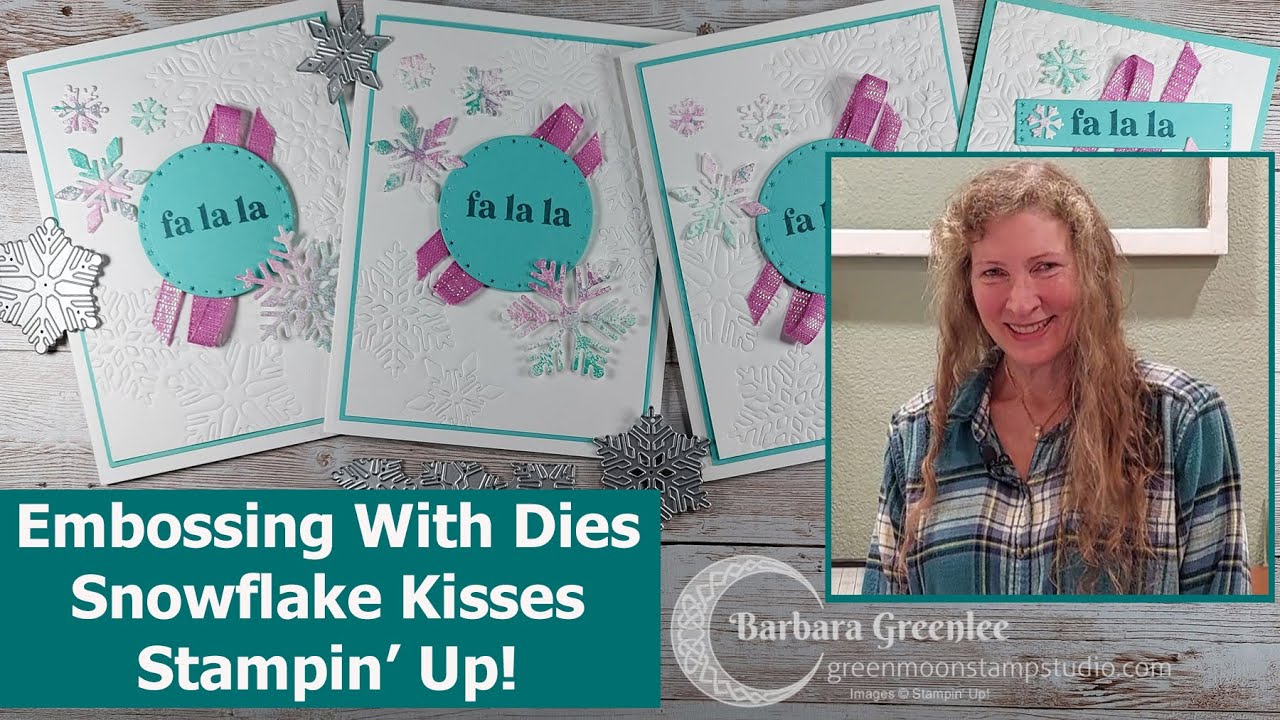 Embossing with Dies Technique - Snowflake Kisses - Stampin' Up! - YouTube
