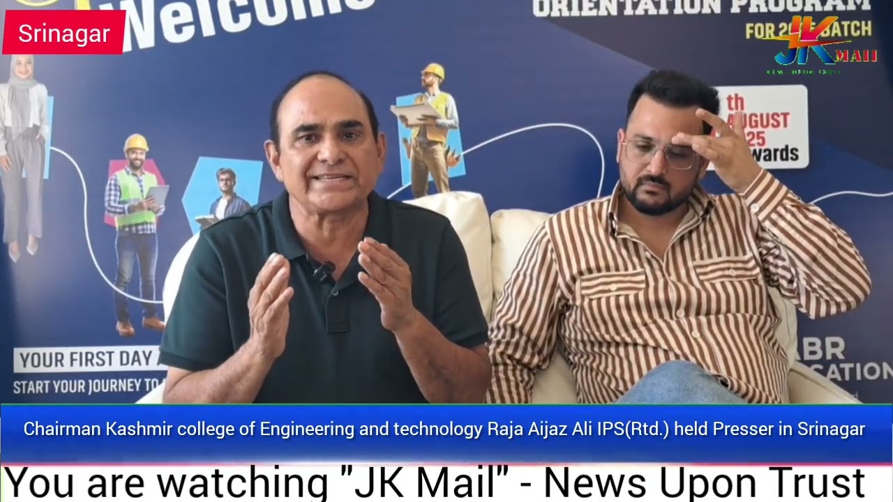 Chairman Kashmir college of Engineering and technology Raja Aijaz Ali IPS(Rtd.) along with Mehraj 