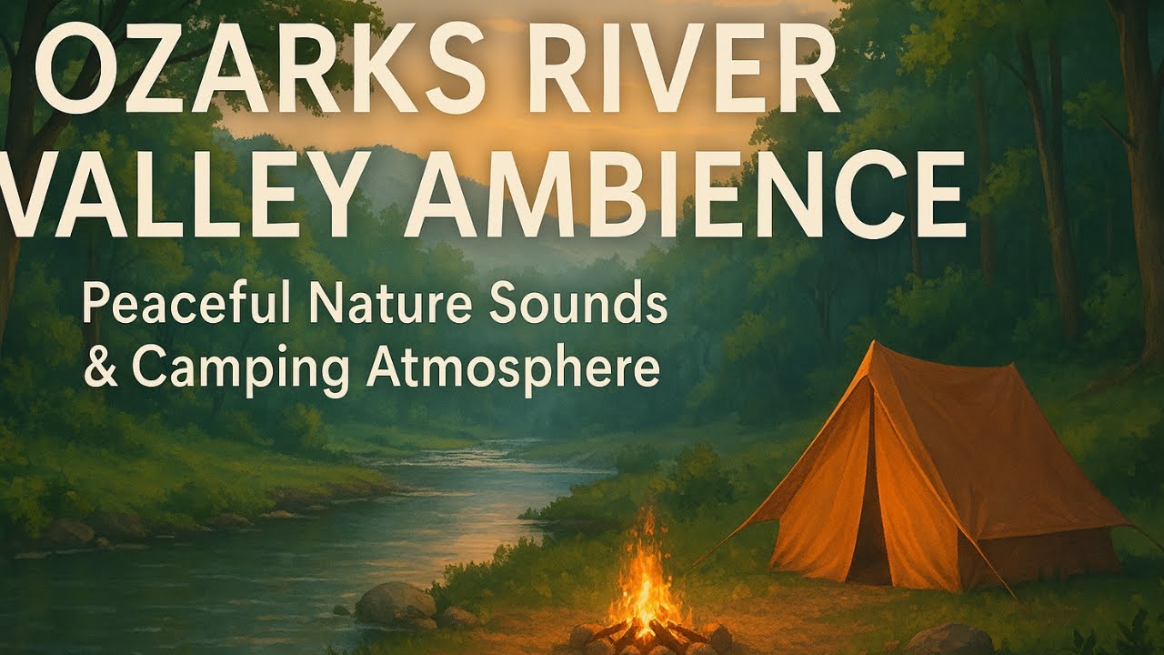 Ozarks River Valley Ambience | Peaceful Nature Sounds & Camping Atmosphere | Stress Relief