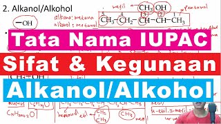 Tata nama iupac, sifat, dan kegunaan alkanol alkohol pada hidrokarbon
senyawa karbon, hidrokarbon, alkanol, alkohol, iu...