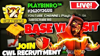 Join for CWL Coc Live Base Visiting Legend League Attack Coc New Update Clash of Clans Live#coc