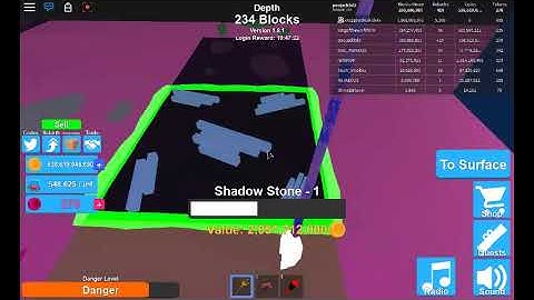 Roblox Mining Simulator - Shadow Stone Found
