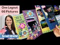 66 PICTURES IN ONE SCRAPBOOK LAYOUT!! &quot;It&#39;s A Small World?&quot; MAGIC KINGDOM WALT DISNEY WORLD