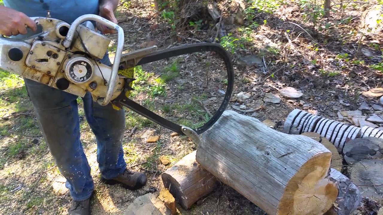 sawmandave poulan 86 with 20" bow geardrive YouTube