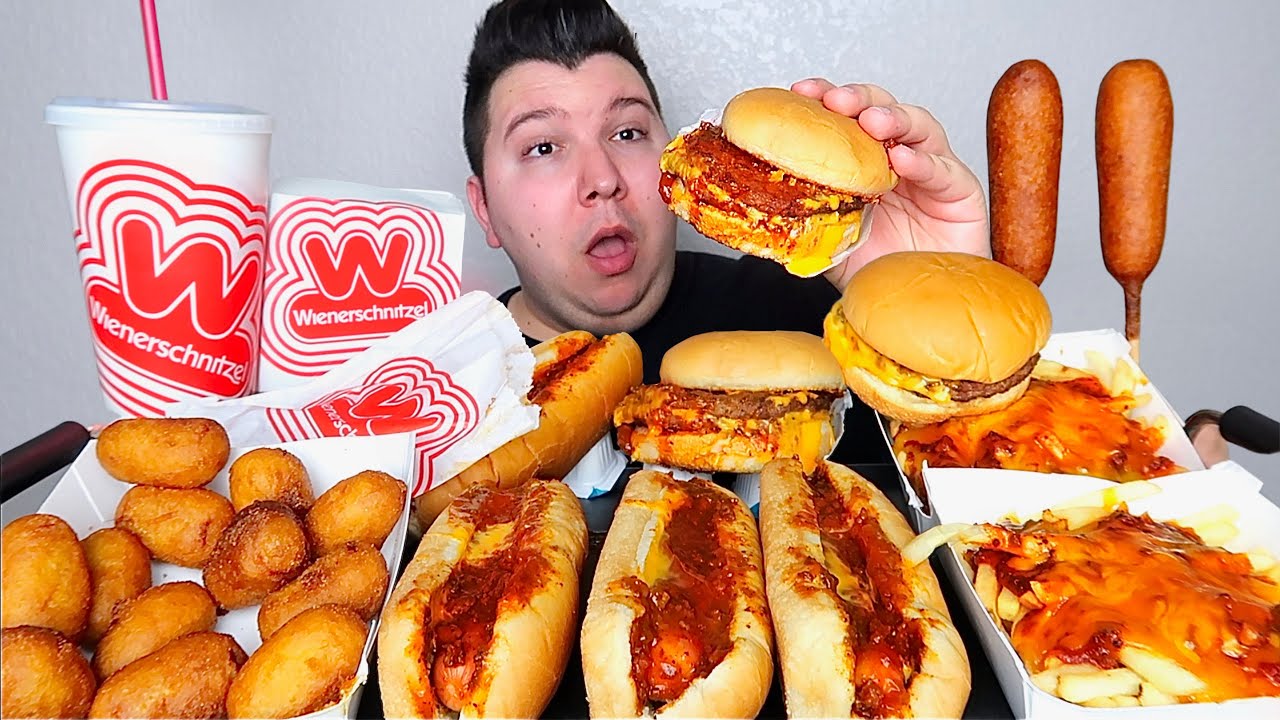 4,992 Calorie Chili Cheese Feast • Chili Cheeseburger, Chili Cheese Dog, Cheesy Corn Dogs • Mukbang