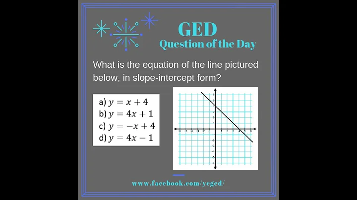 GED QOD: Equations of Lines from Graphs 2