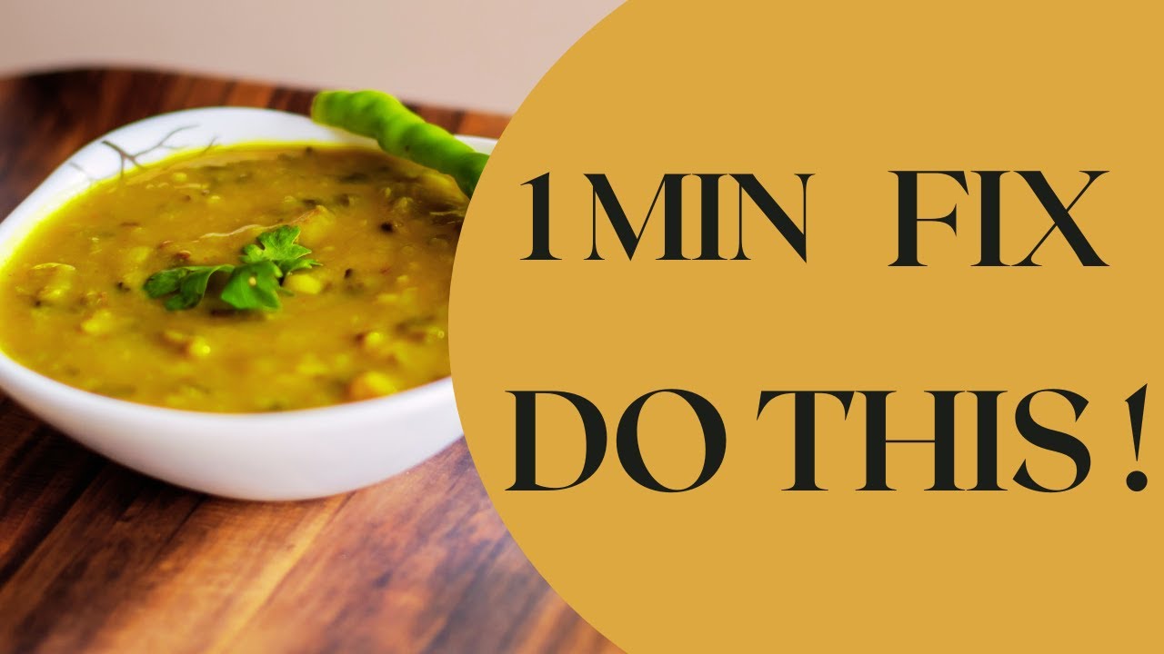 Chefs tips on how to reduce turmeric taste in dal YouTube