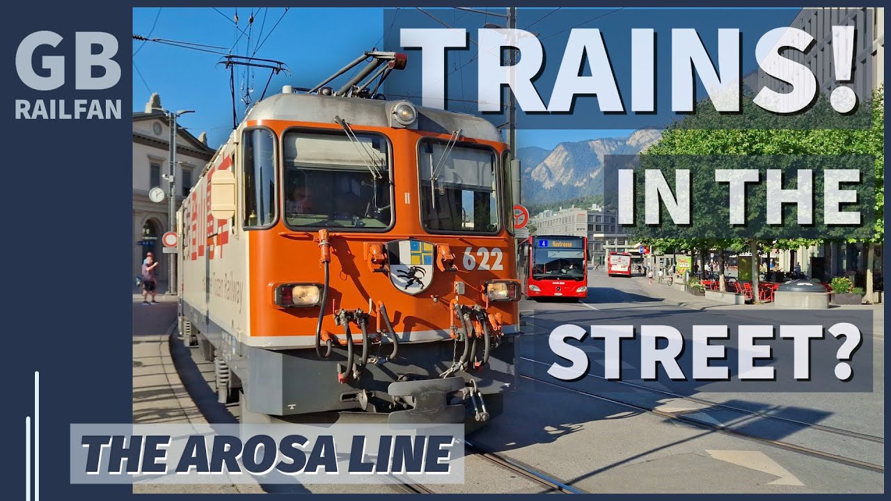 The Arosa Line: Trains Running Through the Streets of Switzerland! 🚆🇨🇭