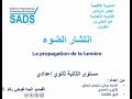 الفيديو البيداغوجي رقم 1 انتشار الضوء