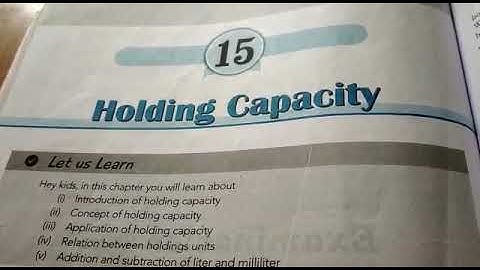 Class 5 chapter 15 Holding Capacity exercise 15.2 part 2